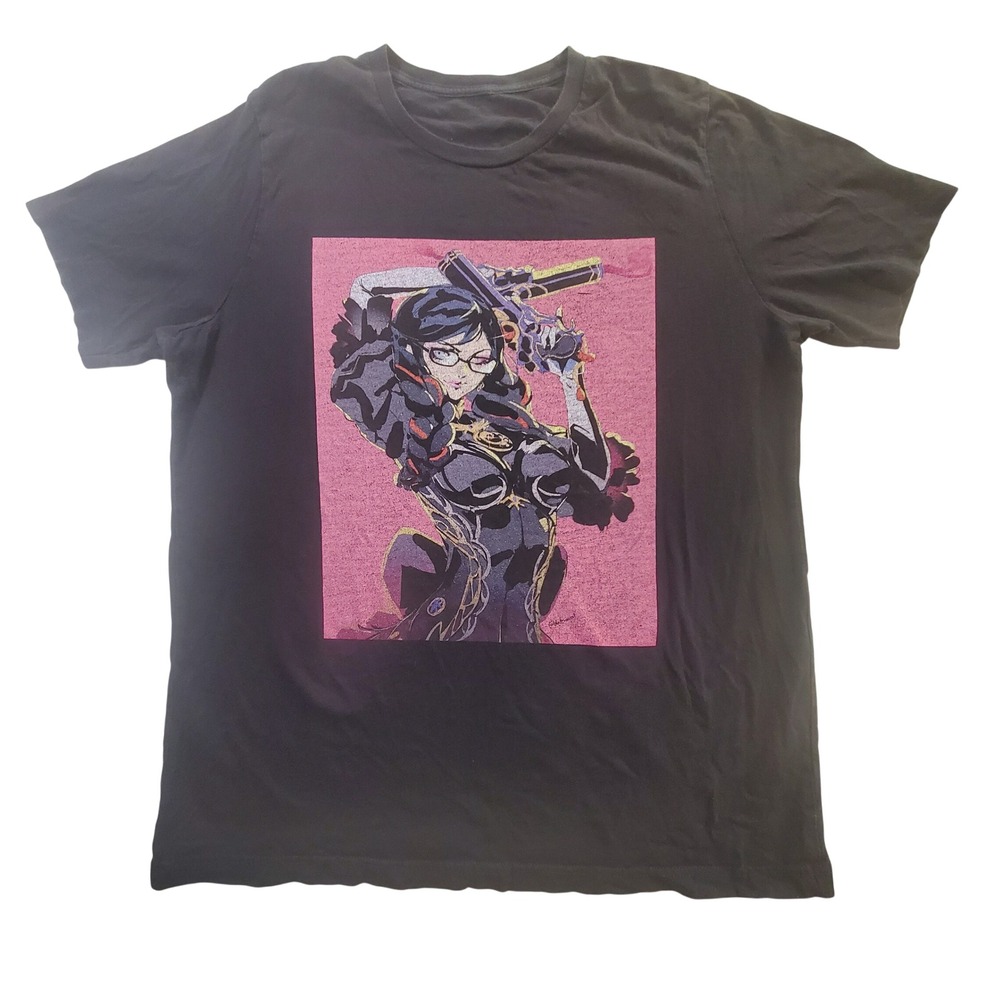 Bayonetta Video Game Graphic T-Shirt Black Mens Size XL Fan Art